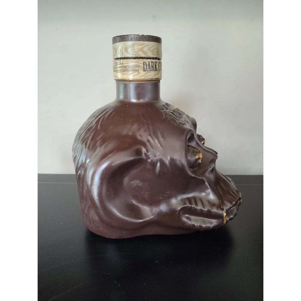 Deadhead Dark Chocolate Rum Skull Bottle Empty 750ml